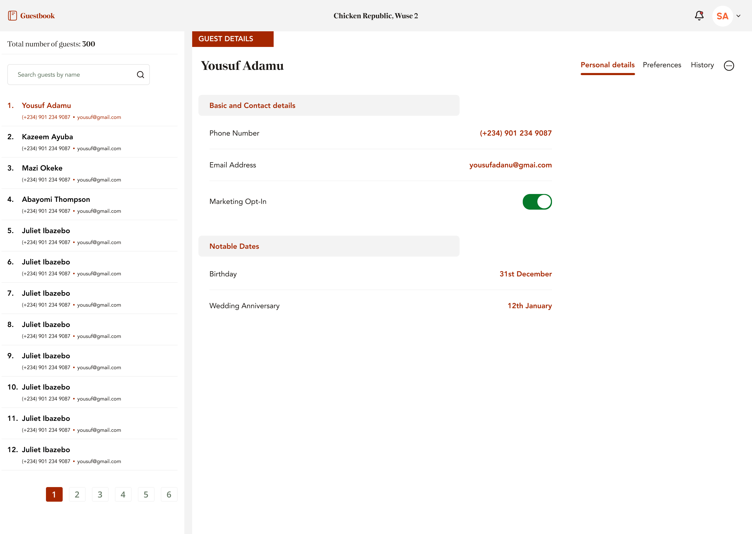 Marketing & Guest Acquisition interface preview